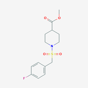 molecular formula C14H18FNO4S B4653336 methyl 1-[(4-fluorophenyl)methanesulfonyl]piperidine-4-carboxylate 