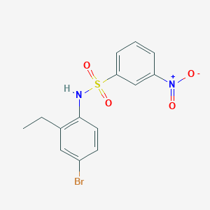 molecular formula C14H13BrN2O4S B4653404 N-(4-BROMO-2-ETHYLPHENYL)-3-NITROBENZENE-1-SULFONAMIDE 