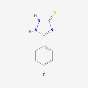 molecular formula C8H6FN3S B046537 5-(4-fluorophenyl)-4H-1,2,4-triazole-3-thiol CAS No. 114058-91-2