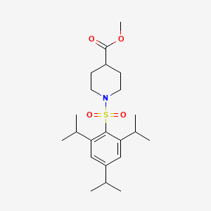 molecular formula C22H35NO4S B4653729 METHYL 1-[2,4,6-TRIS(PROPAN-2-YL)BENZENESULFONYL]PIPERIDINE-4-CARBOXYLATE 