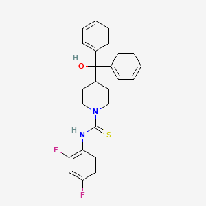 molecular formula C25H24F2N2OS B4653840 N-(2,4-difluorophenyl)-4-[hydroxy(diphenyl)methyl]-1-piperidinecarbothioamide 
