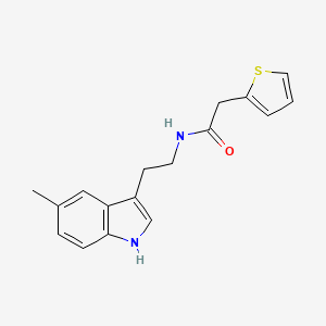 molecular formula C17H18N2OS B4653950 N-[2-(5-methyl-1H-indol-3-yl)ethyl]-2-(thiophen-2-yl)acetamide 