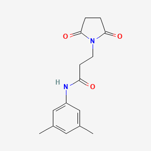 molecular formula C15H18N2O3 B4654112 N-(3,5-dimethylphenyl)-3-(2,5-dioxopyrrolidin-1-yl)propanamide 