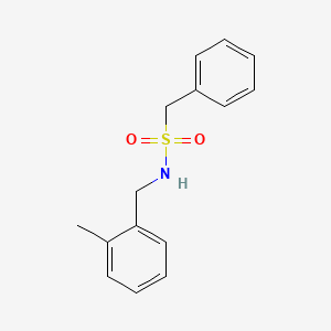 molecular formula C15H17NO2S B4654238 N-[(2-methylphenyl)methyl]-1-phenylmethanesulfonamide 