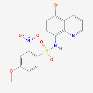 molecular formula C16H12BrN3O5S B4654251 N~1~-(5-Bromo-8-quinolyl)-4-methoxy-2-nitro-1-benzenesulfonamide 