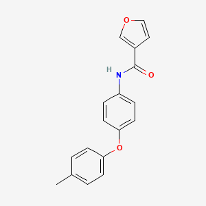 molecular formula C18H15NO3 B4654287 N-[4-(4-methylphenoxy)phenyl]furan-3-carboxamide 