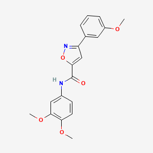 molecular formula C19H18N2O5 B4654550 N-(3,4-dimethoxyphenyl)-3-(3-methoxyphenyl)-1,2-oxazole-5-carboxamide 