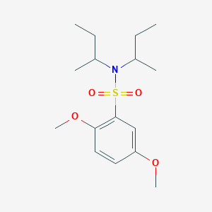 molecular formula C16H27NO4S B4654610 N,N-di(butan-2-yl)-2,5-dimethoxybenzenesulfonamide 