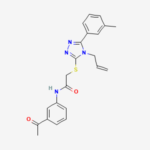 molecular formula C22H22N4O2S B4654743 N-(3-ACETYLPHENYL)-2-{[4-ALLYL-5-(3-METHYLPHENYL)-4H-1,2,4-TRIAZOL-3-YL]SULFANYL}ACETAMIDE 