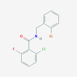 molecular formula C14H10BrClFNO B4654924 N-[(2-bromophenyl)methyl]-2-chloro-6-fluorobenzamide 