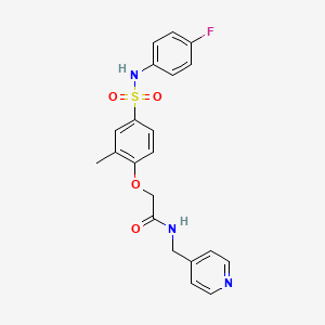 molecular formula C21H20FN3O4S B4654963 2-{4-[(4-FLUOROPHENYL)SULFAMOYL]-2-METHYLPHENOXY}-N-[(PYRIDIN-4-YL)METHYL]ACETAMIDE 