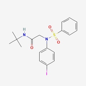 molecular formula C18H21IN2O3S B4655145 N-tert-butyl-N~2~-(4-iodophenyl)-N~2~-(phenylsulfonyl)glycinamide 