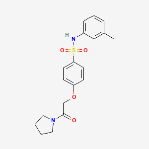 molecular formula C19H22N2O4S B4655192 N-(3-methylphenyl)-4-(2-oxo-2-pyrrolidin-1-ylethoxy)benzenesulfonamide 