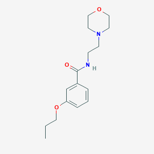 molecular formula C16H24N2O3 B4655197 N-[2-(morpholin-4-yl)ethyl]-3-propoxybenzamide 