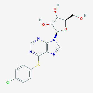 molecular formula C16H15ClN4O4S B046552 6-S-(4-Chlorophenyl)-6-thio-inosine CAS No. 132089-81-7