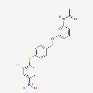 molecular formula C21H17ClN2O4S B4655303 N~1~-[3-({4-[(2-Chloro-4-nitrophenyl)sulfanyl]benzyl}oxy)phenyl]acetamide 