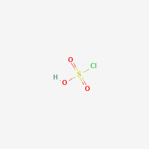 molecular formula ClHO3S<br>SO2(OH)Cl<br>ClHO3S B046556 Chlorosulfonic acid CAS No. 7790-94-5