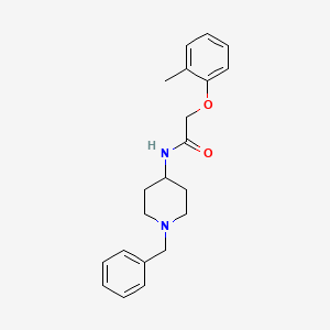 molecular formula C21H26N2O2 B4655663 N-(1-benzylpiperidin-4-yl)-2-(2-methylphenoxy)acetamide 