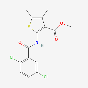 molecular formula C15H13Cl2NO3S B4655722 methyl 2-(2,5-dichlorobenzamido)-4,5-dimethylthiophene-3-carboxylate 