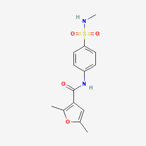 molecular formula C14H16N2O4S B4655741 2,5-DIMETHYL-N-[4-(METHYLSULFAMOYL)PHENYL]-3-FURAMIDE 
