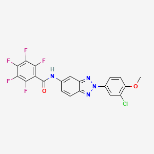 molecular formula C20H10ClF5N4O2 B4655803 N-[2-(3-chloro-4-methoxyphenyl)-2H-benzotriazol-5-yl]-2,3,4,5,6-pentafluorobenzamide 