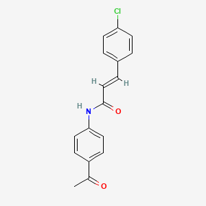 molecular formula C17H14ClNO2 B4655810 (2E)-N-(4-acetylphenyl)-3-(4-chlorophenyl)prop-2-enamide 