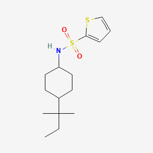 molecular formula C15H25NO2S2 B4655897 N-[4-(2-methylbutan-2-yl)cyclohexyl]thiophene-2-sulfonamide 