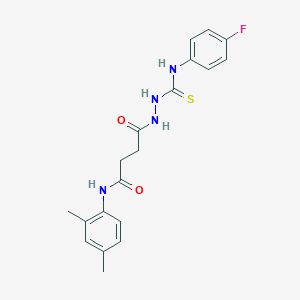 molecular formula C19H21FN4O2S B465594 N-(2,4-dimethylphenyl)-4-[2-[(4-fluorophenyl)carbamothioyl]hydrazinyl]-4-oxobutanamide CAS No. 315671-25-1