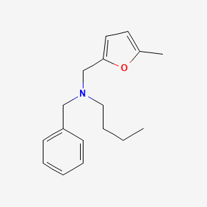 molecular formula C17H23NO B4656069 N-benzyl-N-[(5-methylfuran-2-yl)methyl]butan-1-amine 
