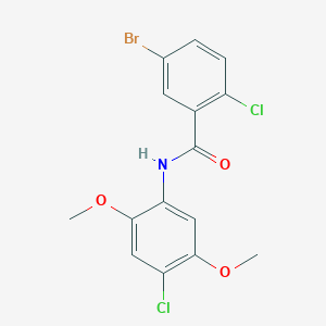 molecular formula C15H12BrCl2NO3 B4656157 5-bromo-2-chloro-N-(4-chloro-2,5-dimethoxyphenyl)benzamide 
