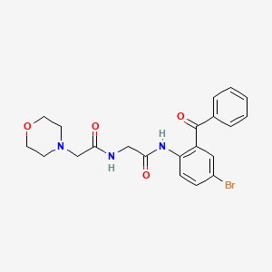 molecular formula C21H22BrN3O4 B4656177 N-[(2-Benzoyl-4-bromo-phenylcarbamoyl)-methyl]-2-morpholin-4-yl-acetamide 