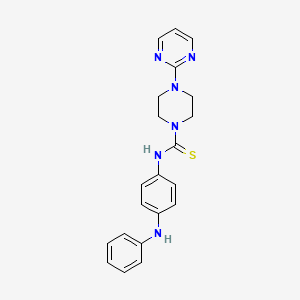 molecular formula C21H22N6S B4656644 N-(4-ANILINOPHENYL)-4-(2-PYRIMIDINYL)TETRAHYDRO-1(2H)-PYRAZINECARBOTHIOAMIDE 