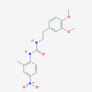molecular formula C18H21N3O5 B4656745 N-(3,4-DIMETHOXYPHENETHYL)-N'-(2-METHYL-4-NITROPHENYL)UREA 