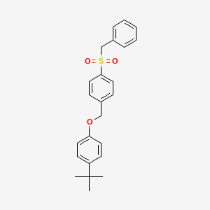 molecular formula C24H26O3S B4656837 Benzyl (4-{[4-(tert-butyl)phenoxy]methyl}phenyl) sulfone 