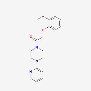 molecular formula C20H25N3O2 B4656901 2-(2-ISOPROPYLPHENOXY)-1-[4-(2-PYRIDYL)PIPERAZINO]-1-ETHANONE 