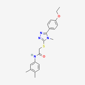 molecular formula C21H24N4O2S B4657139 N-(3,4-dimethylphenyl)-2-{[5-(4-ethoxyphenyl)-4-methyl-4H-1,2,4-triazol-3-yl]sulfanyl}acetamide 