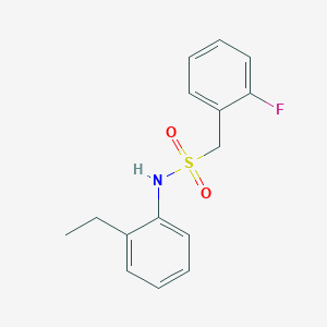 molecular formula C15H16FNO2S B4657147 N-(2-ethylphenyl)-1-(2-fluorophenyl)methanesulfonamide 