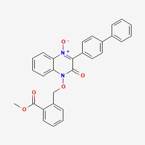 molecular formula C29H22N2O5 B4657165 methyl 2-({[3-(4-biphenylyl)-4-oxido-2-oxo-1(2H)-quinoxalinyl]oxy}methyl)benzoate 