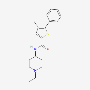 molecular formula C19H24N2OS B4657433 N-(1-ethylpiperidin-4-yl)-4-methyl-5-phenylthiophene-2-carboxamide 