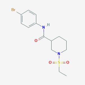 molecular formula C14H19BrN2O3S B4657525 N-(4-bromophenyl)-1-(ethylsulfonyl)piperidine-3-carboxamide 