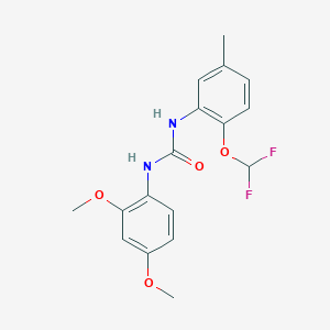 molecular formula C17H18F2N2O4 B4657994 N-[2-(difluoromethoxy)-5-methylphenyl]-N'-(2,4-dimethoxyphenyl)urea 