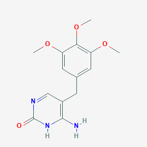 molecular formula C14H17N3O4 B046580 2-Desamino-2-hydroxy trimethoprim CAS No. 60729-91-1