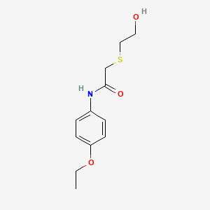 molecular formula C12H17NO3S B4658028 N-(4-ethoxyphenyl)-2-[(2-hydroxyethyl)sulfanyl]acetamide 
