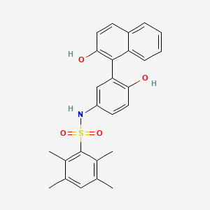 molecular formula C26H25NO4S B4658116 N-[4-hydroxy-3-(2-hydroxynaphthalen-1-yl)phenyl]-2,3,5,6-tetramethylbenzenesulfonamide 