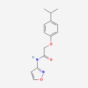 molecular formula C14H16N2O3 B4658125 N-(12-OXAZOL-3-YL)-2-[4-(PROPAN-2-YL)PHENOXY]ACETAMIDE 