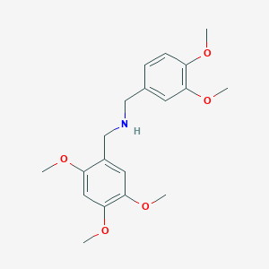 molecular formula C19H25NO5 B4658133 N-(3,4-DIMETHOXYBENZYL)(2,4,5-TRIMETHOXYPHENYL)METHANAMINE 
