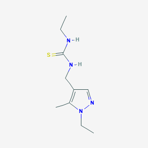 molecular formula C10H18N4S B4658154 N-ethyl-N'-[(1-ethyl-5-methyl-1H-pyrazol-4-yl)methyl]thiourea 