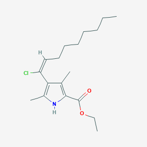 molecular formula C18H28ClNO2 B4658505 ethyl 4-[(1E)-1-chloronon-1-en-1-yl]-3,5-dimethyl-1H-pyrrole-2-carboxylate 