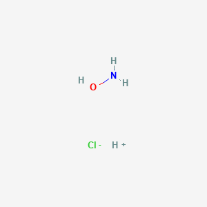 molecular formula NH2OH.HCl<br>ClH4NO B046587 Hydroxylamine hydrochloride CAS No. 5470-11-1