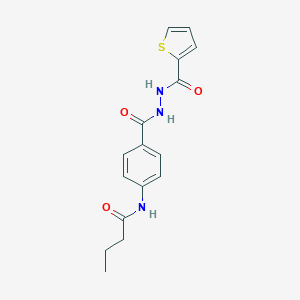 N-[4-[(thiophene-2-carbonylamino)carbamoyl]phenyl]butanamide